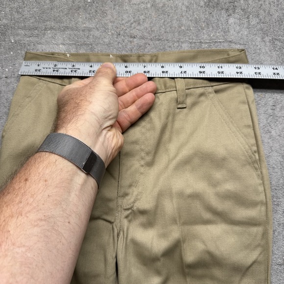 Vintage Levi's White Tab Youth Khaki Pants Size 12 Made in USA 70s 80s Straight - Picture 3 of 10